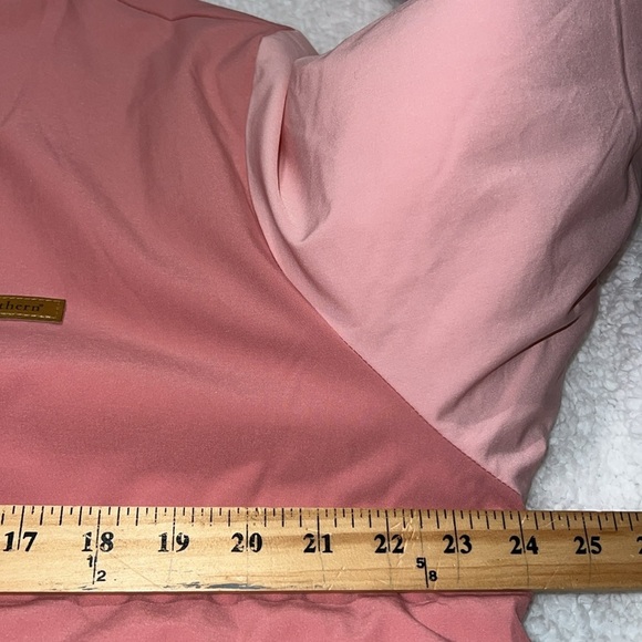 Simply Southern size XL 1/4 snap pink pullover two toned chest panel draw string - Picture 10 of 15